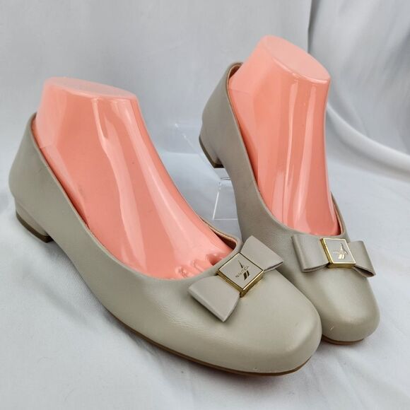 🔸️NWT Nautica "Cliona" Beige Bow Adorned Ballet Flats Size 8.5 - Picture 3 of 10